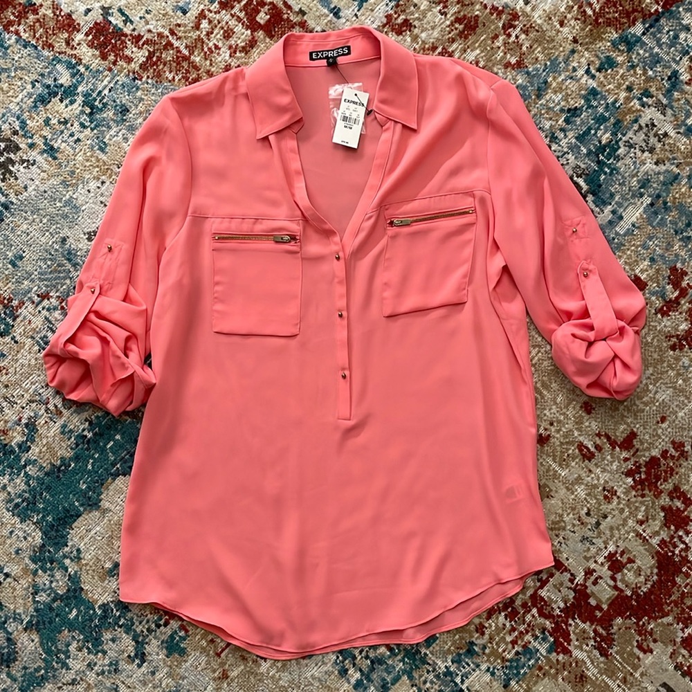 Express Pink Blouse, Medium